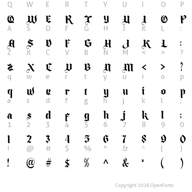 Character Map of Aubange Belgium Regular