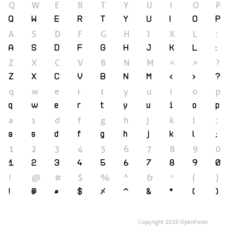 Character Map of Auch 3 Bold