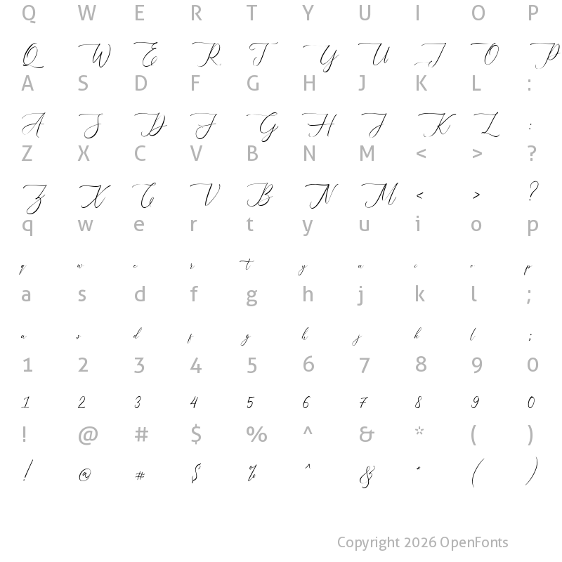 Character Map of Augustyn Regular