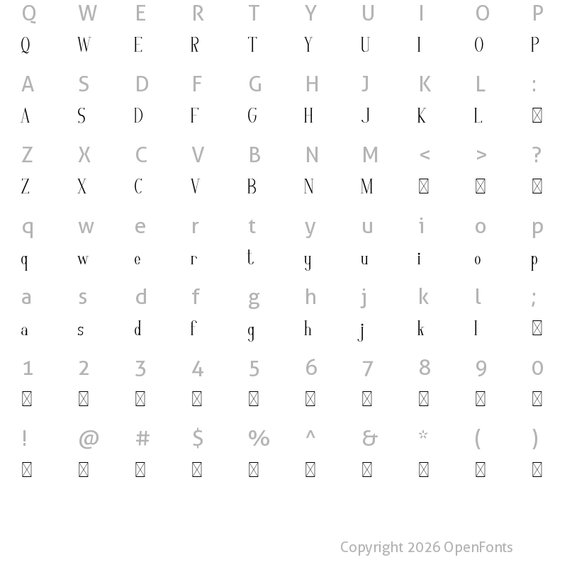 Character Map of Aulion Demo Regular
