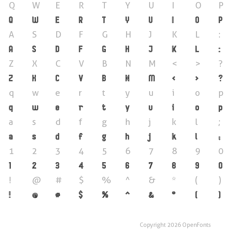Character Map of Aurach Tri Regular