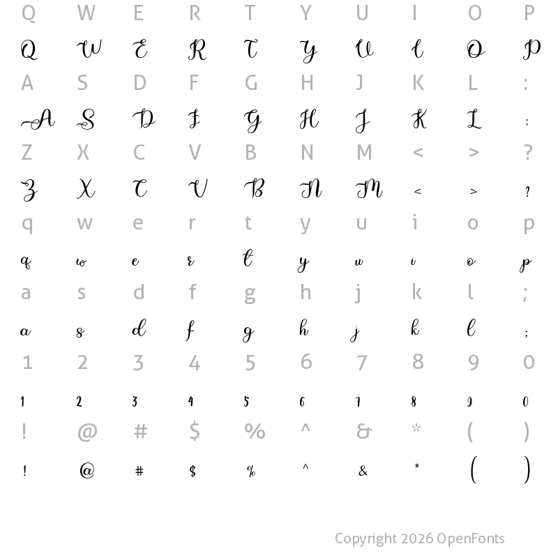 Character Map of Austos Regular