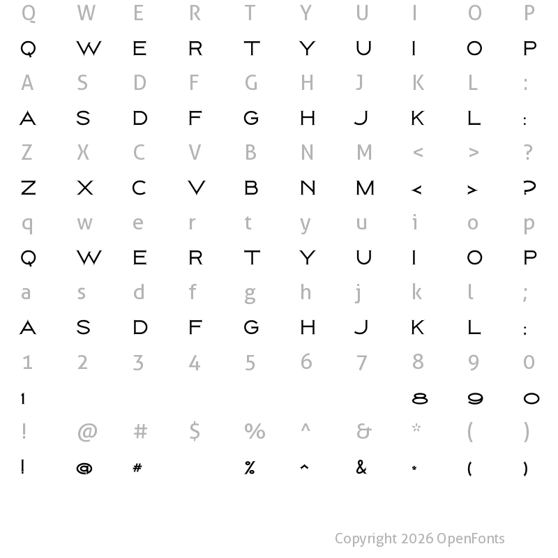 Character Map of Austria Memories Serif Regular