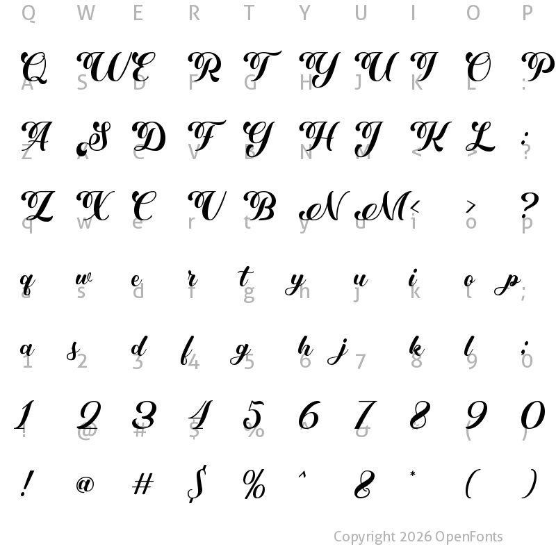 Character Map of Authentic Regular