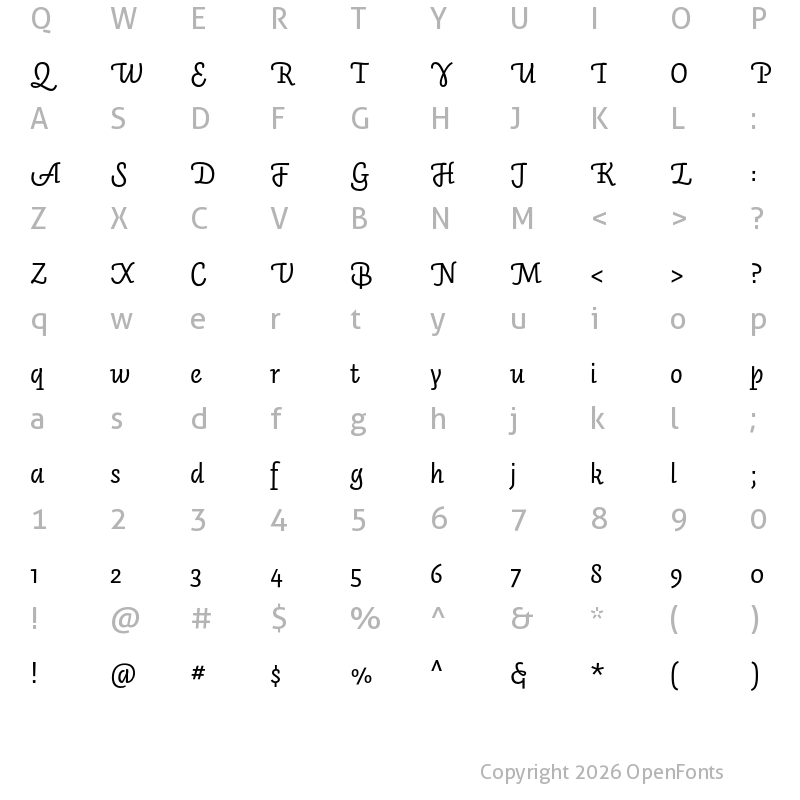 Character Map of Auto Pro Regular Italic 3