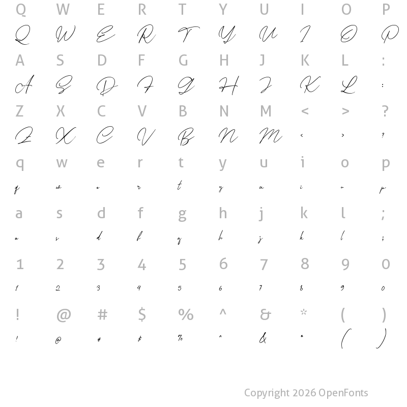 Character Map of Auturium DEMO Regular