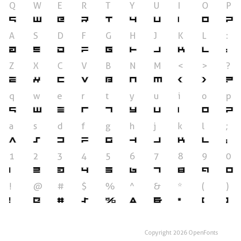 Character Map of Avenger College Regular