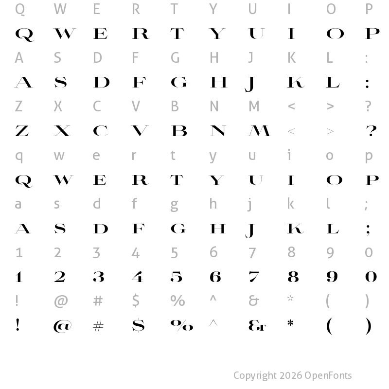 Character Map of Aviano Didone Black