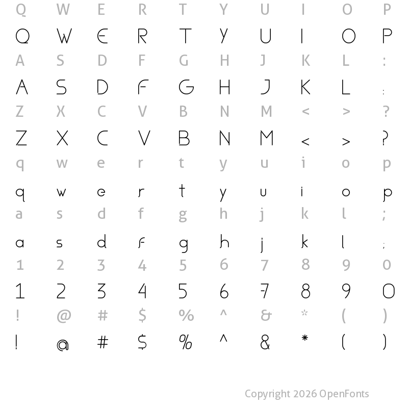Character Map of Aviel Bold