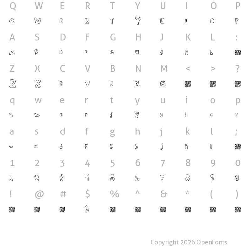 Character Map of AwesomeStyle Regular