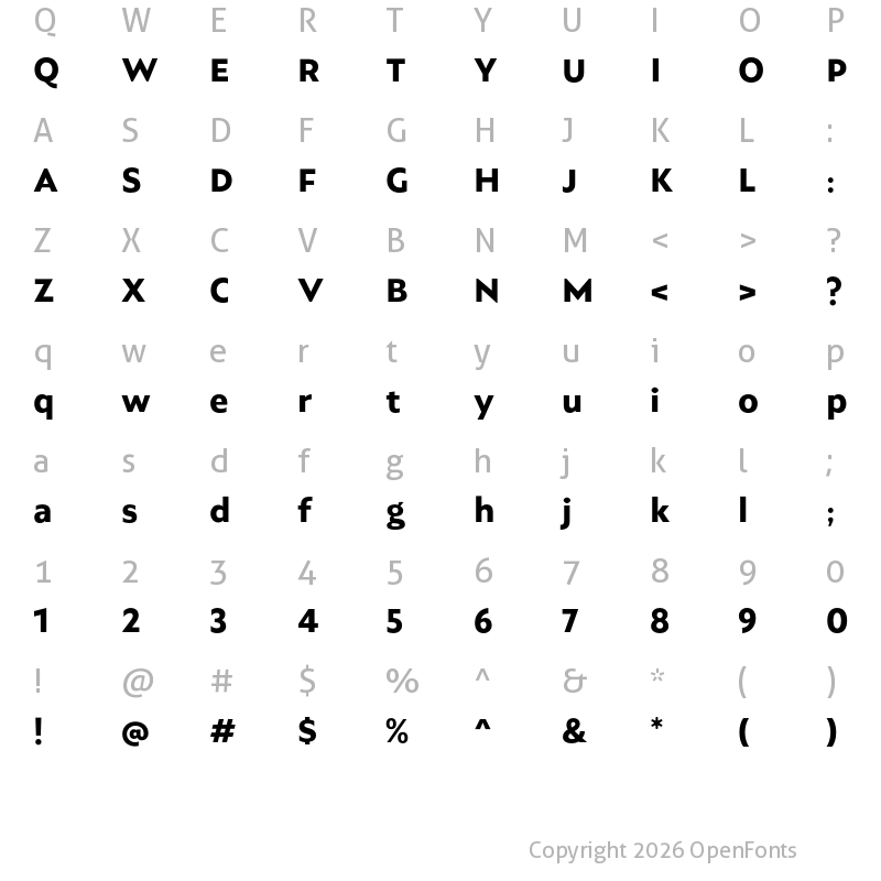 Character Map of Axios Pro Extra Bold