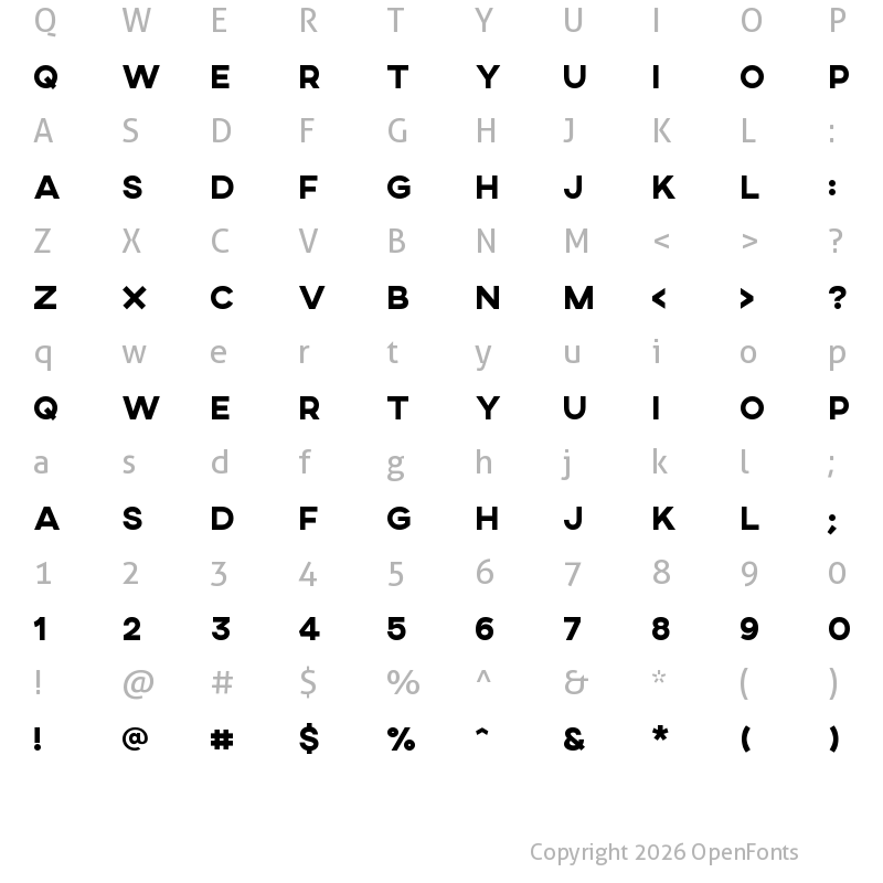 Character Map of AXIS Extra Bold