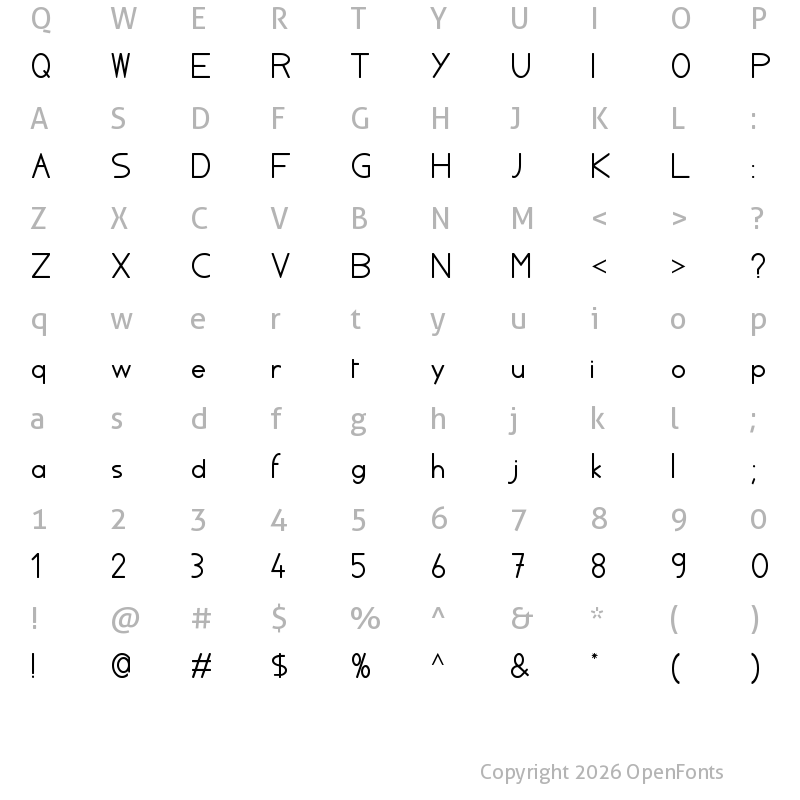 Character Map of AylaCSscript Regular