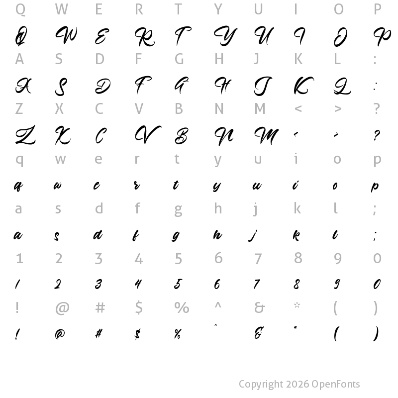 Character Map of Azingdar Regular