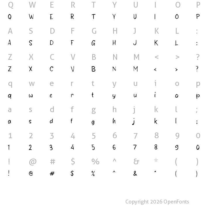 Character Map of b Best Friend Regular