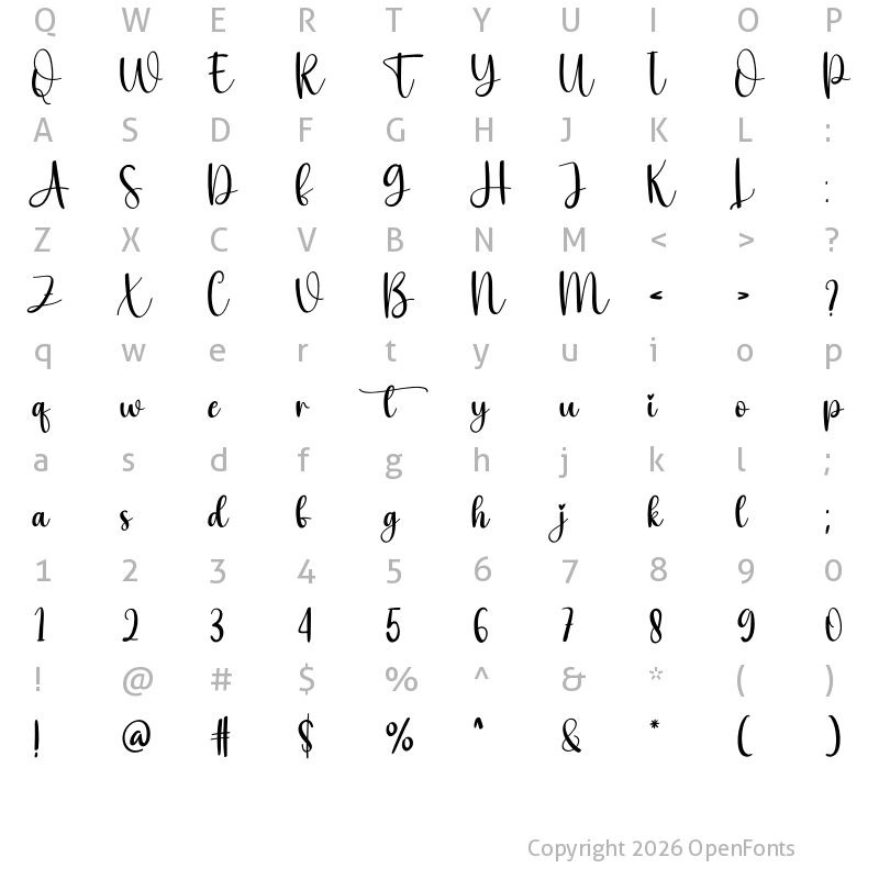 Character Map of Baby Chubby Regular