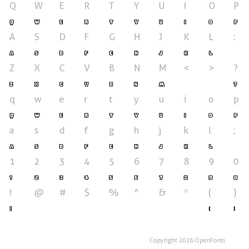 Character Map of Baby Eskimo Kisses Bold Bold