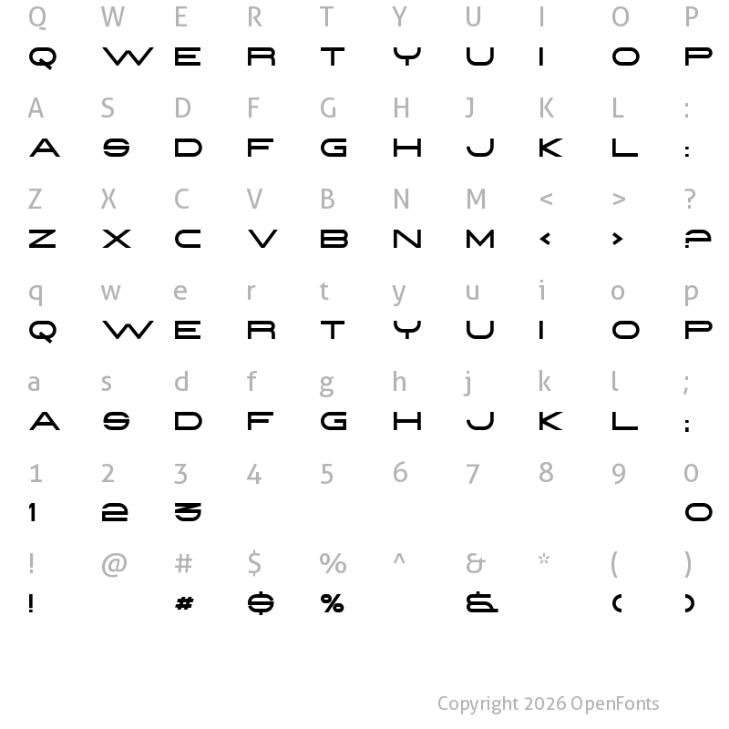 Character Map of Babylon Regular