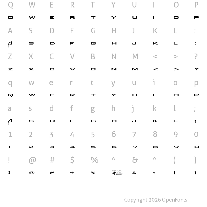 Character Map of Backslash Regular