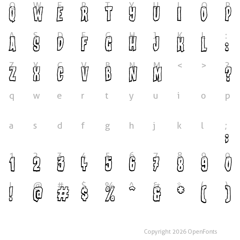 Character Map of Bad Stories Regular