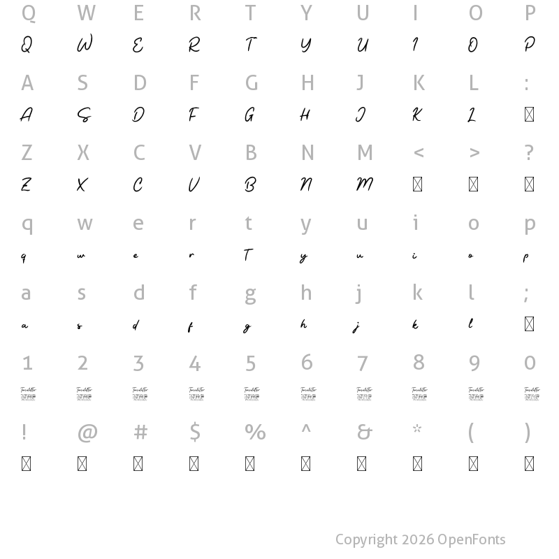 Character Map of Baginda Personal Use