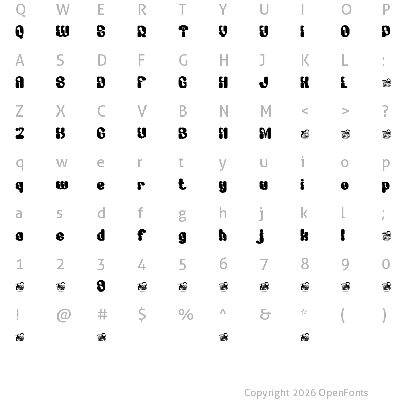 Character Map of Bagusih Regular