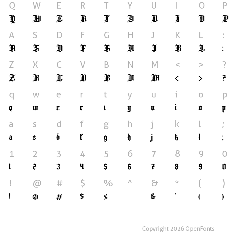 Character Map of Bahisy Regular