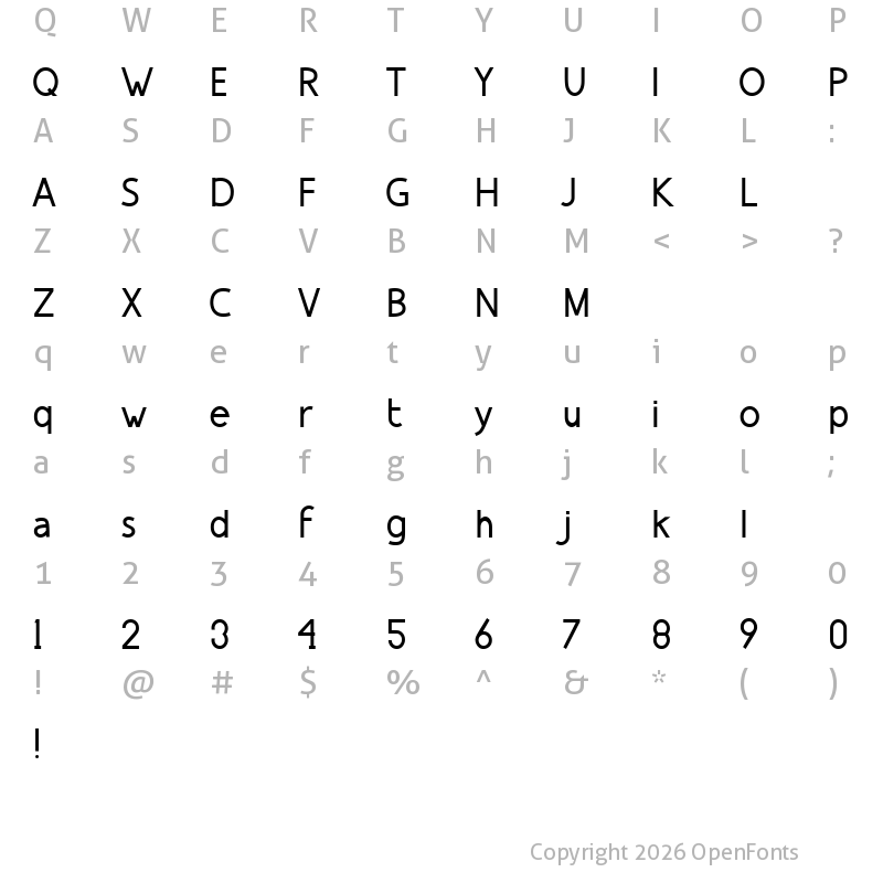 Character Map of Bajawa Demo Regular