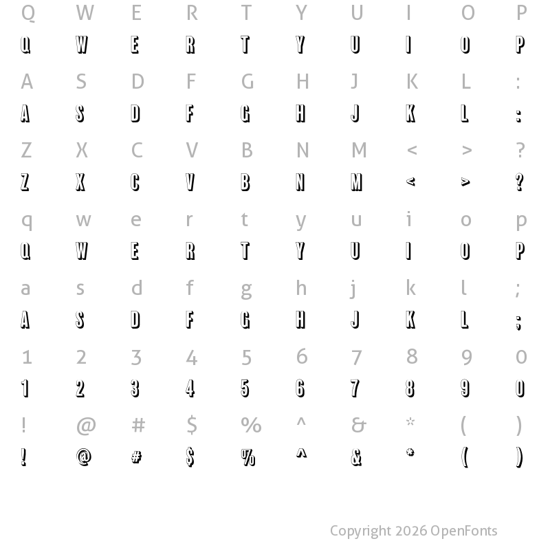Character Map of BalboaPlus Primary