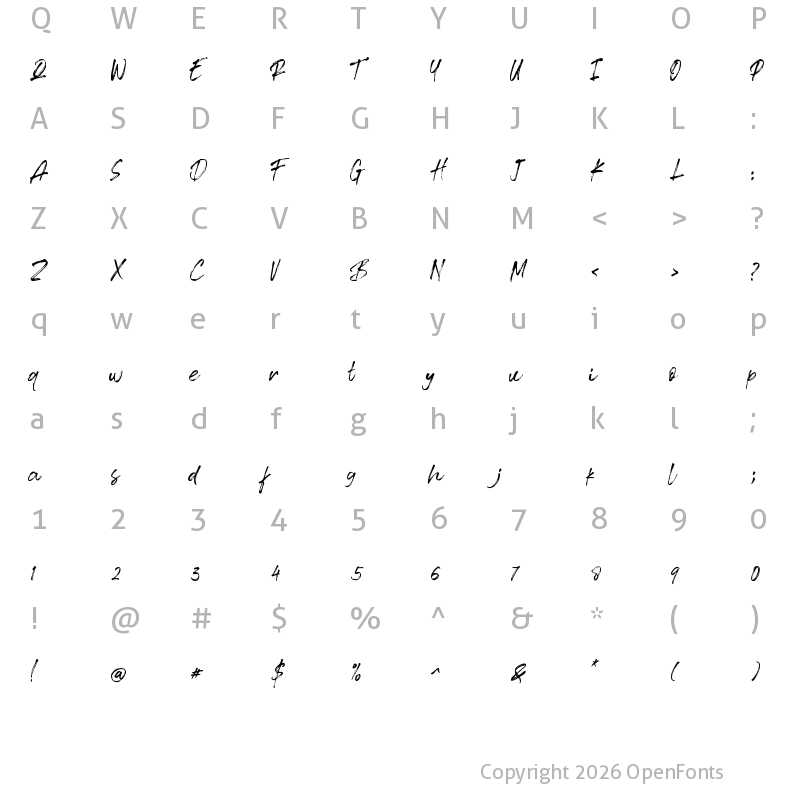 Character Map of Ballinese Regular