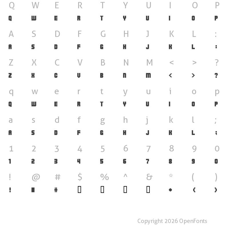 Character Map of Balls on the rampage Regular