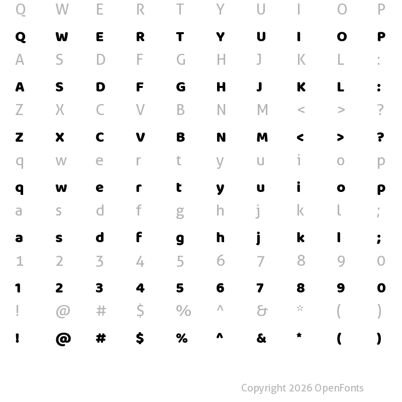 Character Map of Baloo Tamma 2 ExtraBold