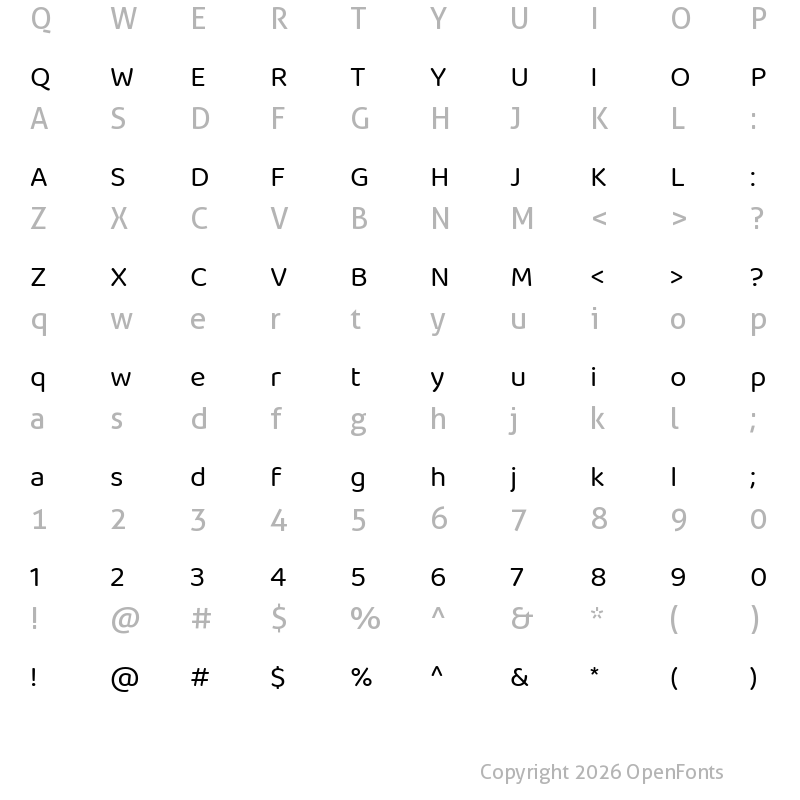 Character Map of Baloo Tammudu 2 Regular