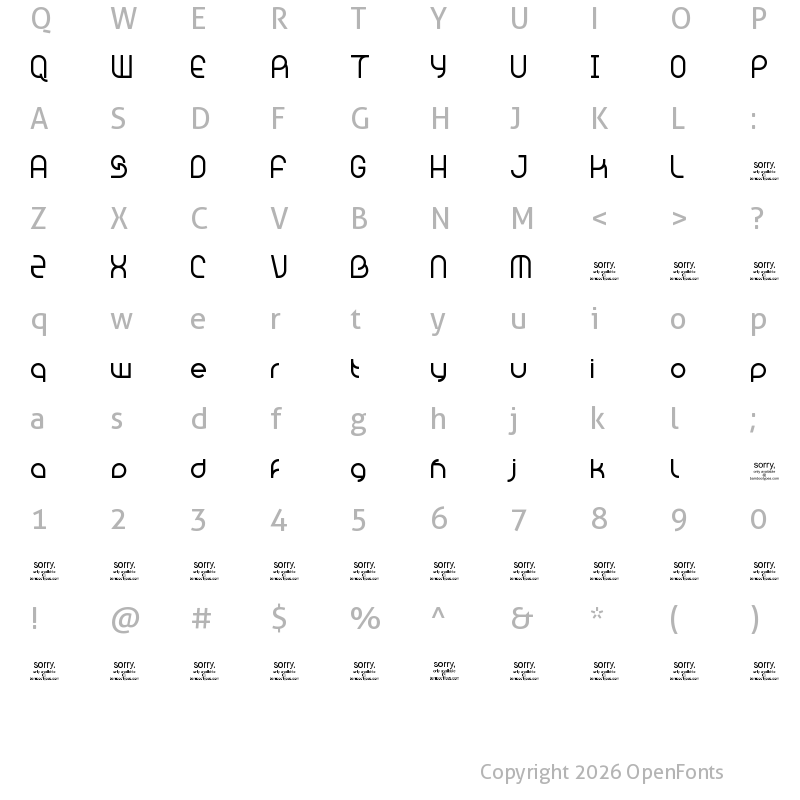 Character Map of Bambhout Connect Trial Trial Version