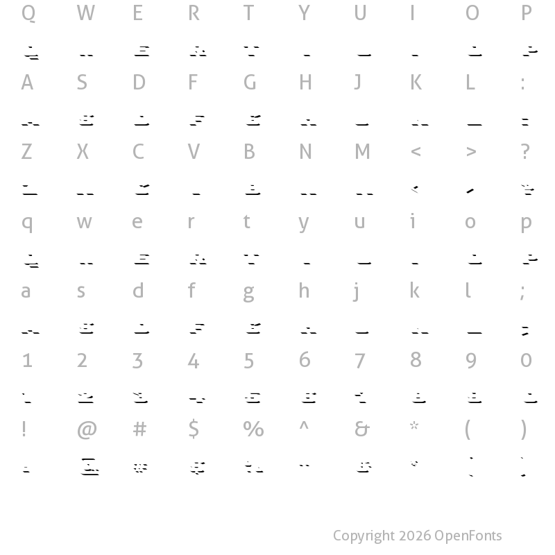 Character Map of Barber Shadow