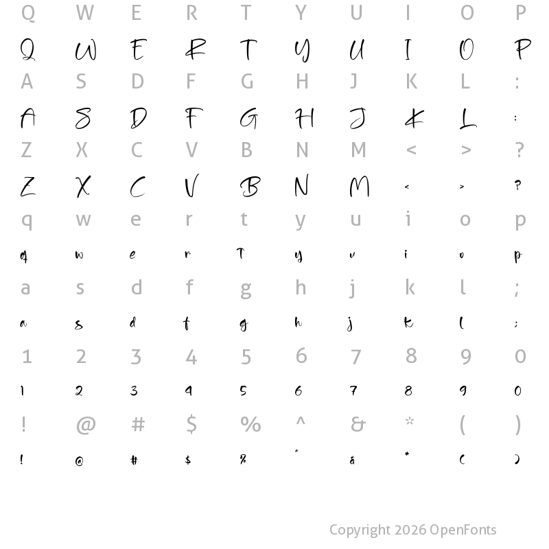 Character Map of Barettok Queston Regular