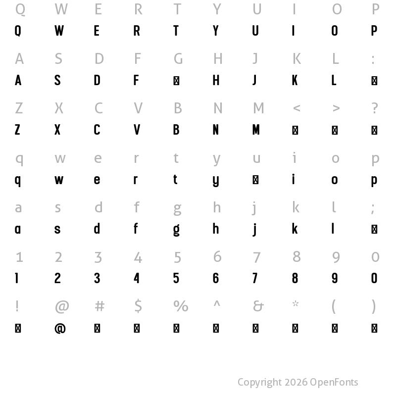 Character Map of Bargo Rounded