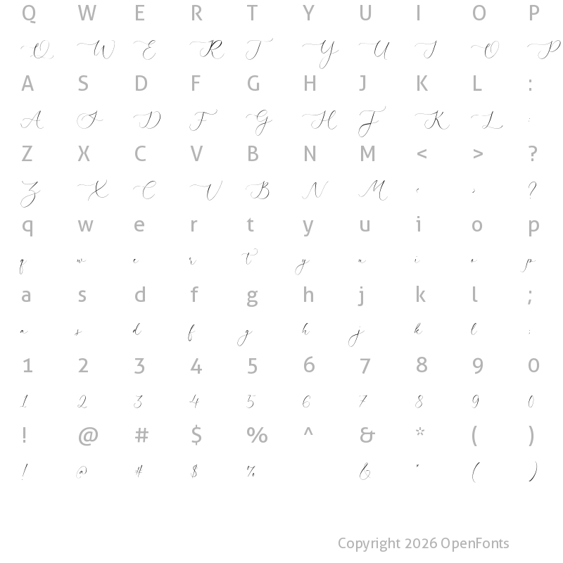 Character Map of Baritone Harmony Regular