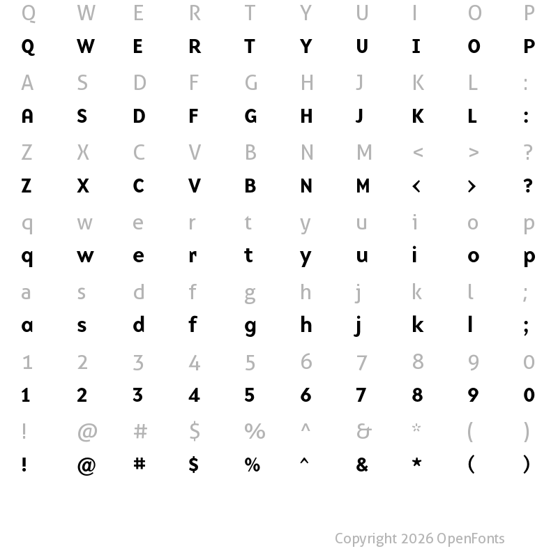 Character Map of Base 900 Sans OT Medium