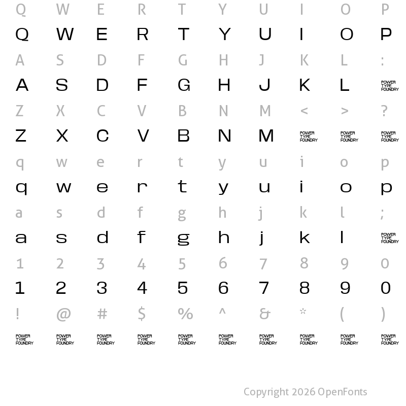 Character Map of Base Neue Trial Expanded