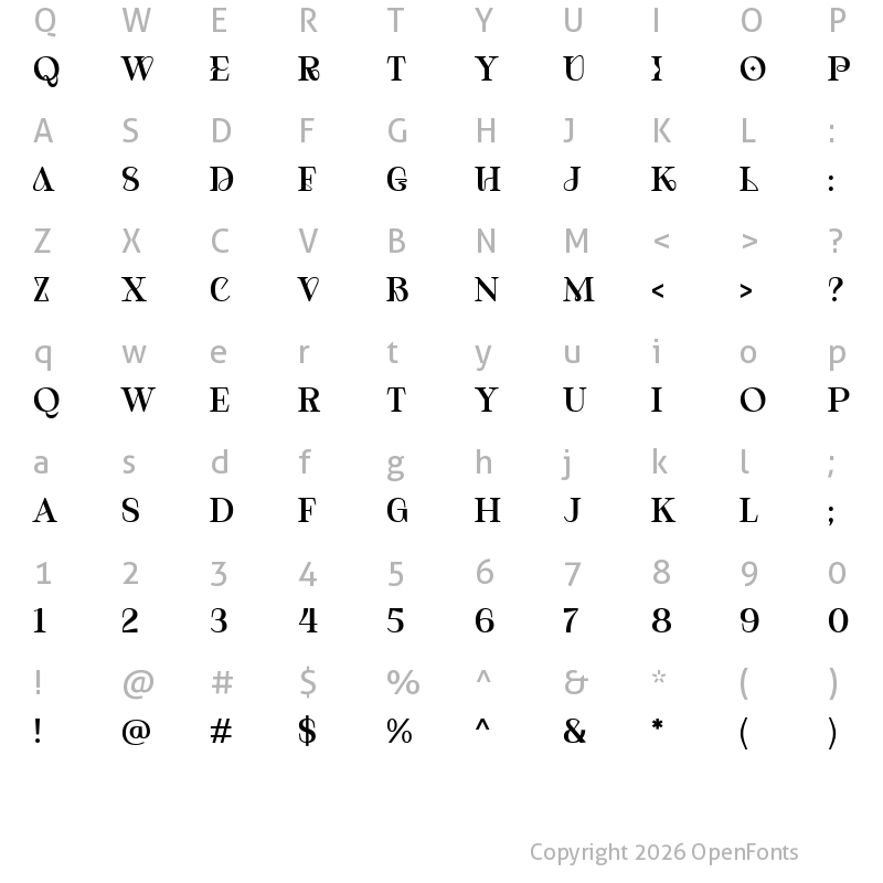 Character Map of Basmo Demo