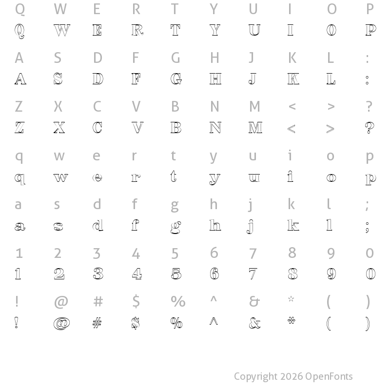 Character Map of Bastine Outline