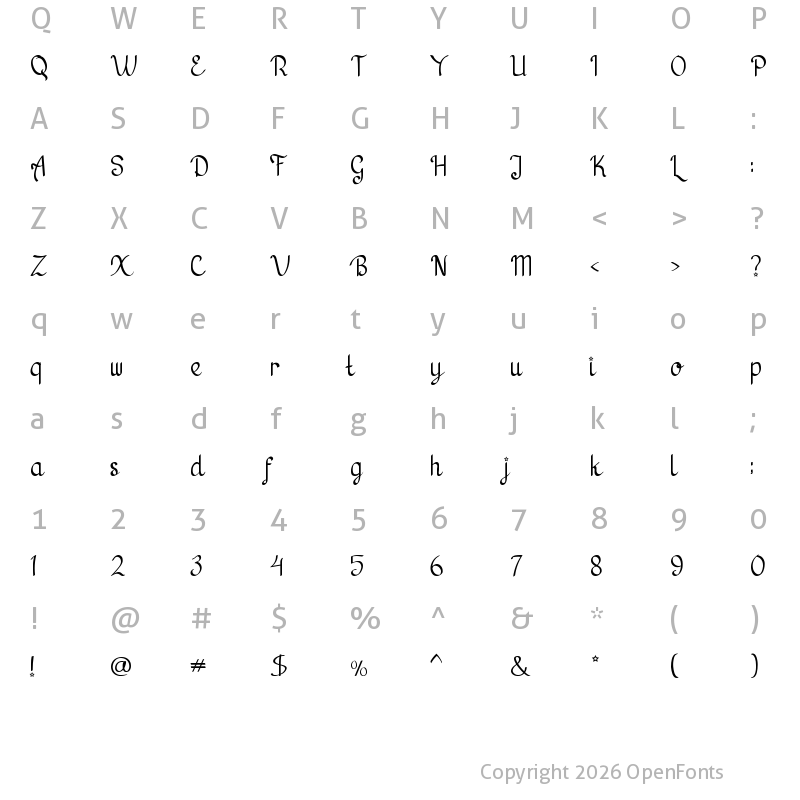 Character Map of Batousai Demo Regular