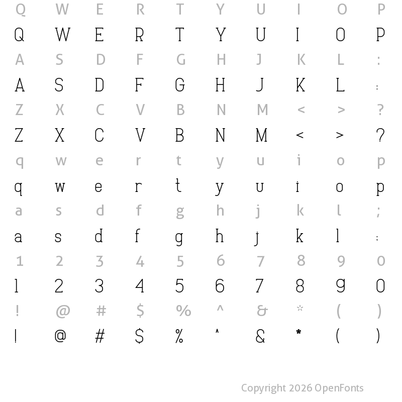Character Map of Baxley Bold
