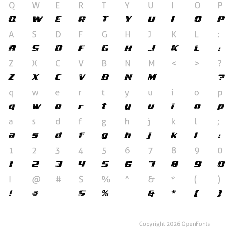 Character Map of Baygo Regular