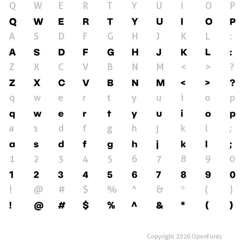 Character Map of BC Novatica CYR Bold