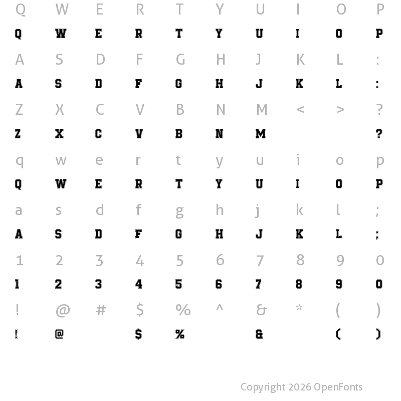Character Map of Be True To Your School Regular