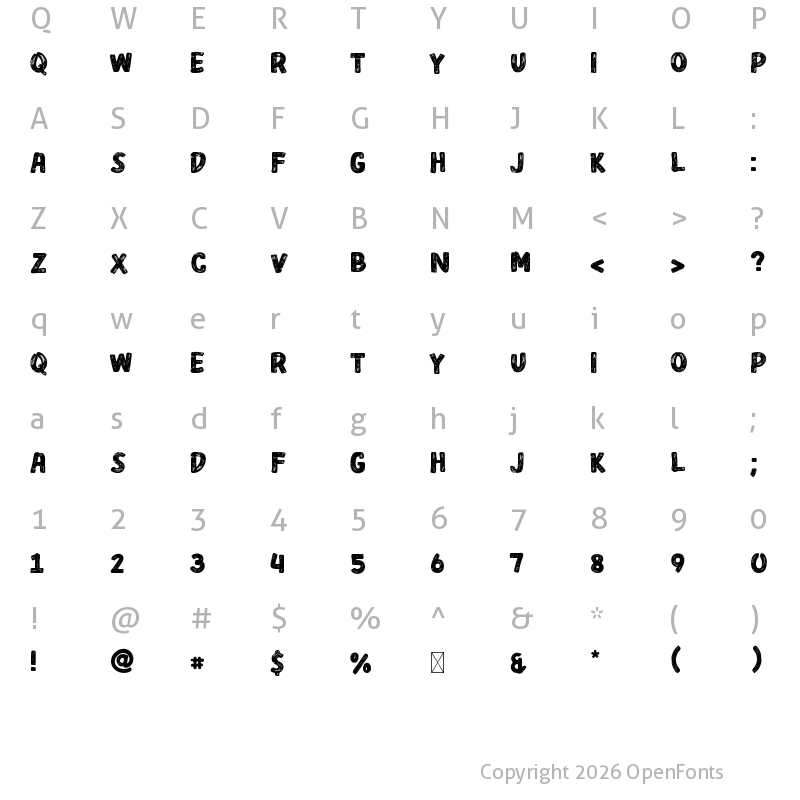 Character Map of BEACHWORKS Regular