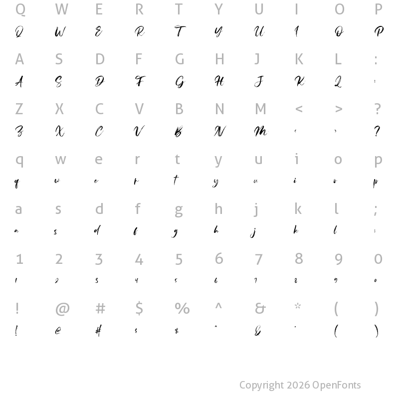 Character Map of Beardies DEMO Regular