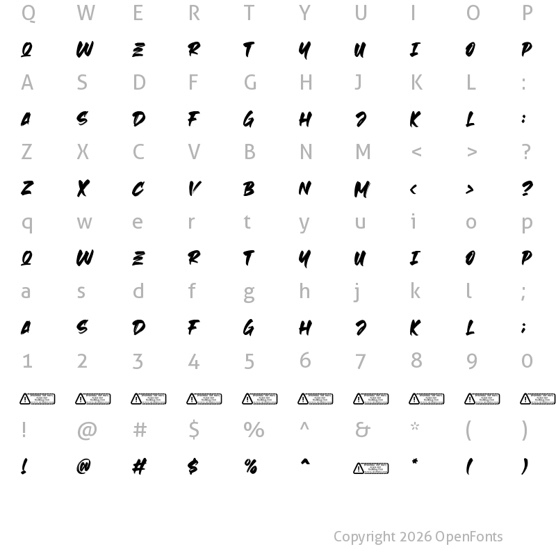 Character Map of Beast Head Regular